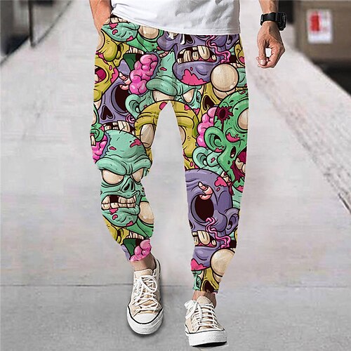 Men's Joggers Trousers Beach Pants Drawstring Elastic Waist 3D Print Skull Graphic Prints Comfort Breathable Sports Outdoor Casual Daily Streetwear Designer Green Purple Micro-elastic
Men's Joggers Trousers Beach Pants Drawstring Elastic Waist 3D Print Skull Graphic Prints Comfort Breathable Sports Outdoor Casual Daily Streetwear Designer Green Purple Micro-elastic