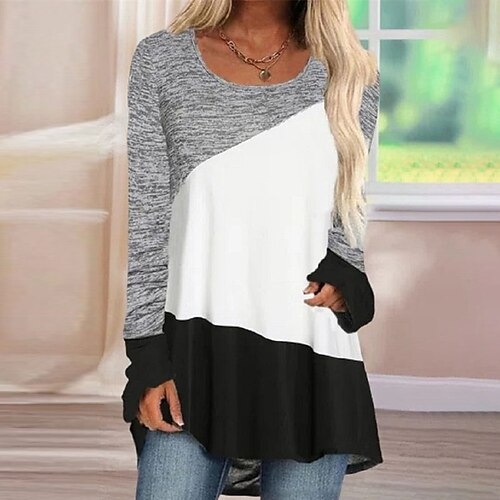 Women's Casual Dress T Shirt Dress Tee Dress Short Mini Dress White Long Sleeve Color Block Patchwork Fall Winter Crew Neck Casual 2022 S M L XL XXL 3XL
Women's Casual Dress T Shirt Dress Tee Dress Short Mini Dress White Long Sleeve Color Block Patchwork Fall Winter Crew Neck Casual 2022 S M L XL XXL 3XL