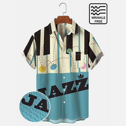 Men's Shirt Graphic Shirt Letter Pano Keys Turndown Blue 3D Print Outdoor Street Short Sleeves Button-Down Print Clothing Apparel Designer Casual Breathable / Summer / Spring / Summer
Men's Shirt Graphic Shirt Letter Pano Keys Turndown Blue 3D Print Outdoor Street Short Sleeves Button-Down Print Clothing Apparel Designer Casual Breathable / Summer / Spring / Summer