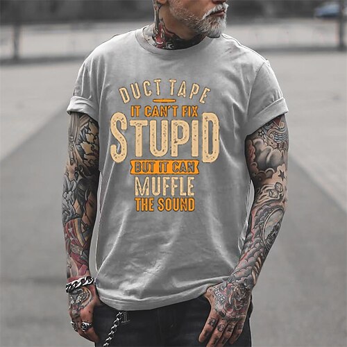 Men's Unisex T shirt Tee Letter Graphic Prints Crew Neck Dark Gray Outdoor Street Short Sleeve Print Clothing Apparel Sports Designer Casual Big and Tall / Summer / Summer
Men's Unisex T shirt Tee Letter Graphic Prints Crew Neck Dark Gray Outdoor Street Short Sleeve Print Clothing Apparel Sports Designer Casual Big and Tall / Summer / Summer