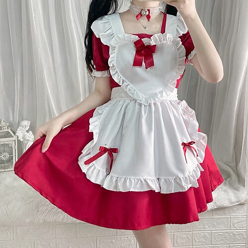 Lolita domestica Dolce Lolita Principessa Lolita Vestiti Costume cosplay Per donna Giapponese Costumi Cosplay Rosa / Rosso / Blu Tinta unica Manica a sbuffo Manica corta / Abito
Lolita domestica Dolce Lolita Principessa Lolita Vestiti Costume cosplay Per donna Giapponese Costumi Cosplay Rosa / Rosso / Blu Tinta unica Manica a sbuffo Manica corta / Abito