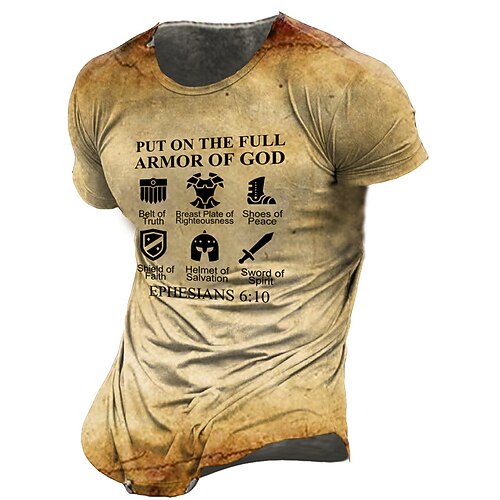 Men's Unisex T shirt Tee Letter Graphic Prints Crew Neck Khaki Short Sleeve 3D Print Outdoor Street Print Tops Vintage Sports Designer Casual / Summer / Summer
Men's Unisex T shirt Tee Letter Graphic Prints Crew Neck Khaki Short Sleeve 3D Print Outdoor Street Print Tops Vintage Sports Designer Casual / Summer / Summer