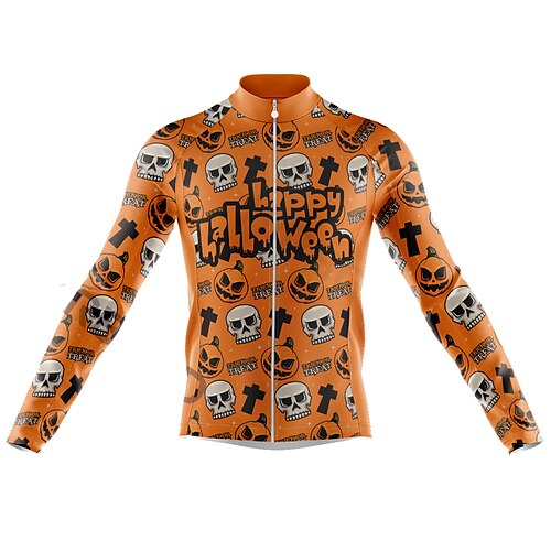 21Grams Men's Cycling Jersey Long Sleeve Bike Top with 3 Rear Pockets Mountain Bike MTB Road Bike Cycling Breathable Quick Dry Moisture Wicking Reflective Strips Orange Graphic Halloween Polyester
21Grams Men's Cycling Jersey Long Sleeve Bike Top with 3 Rear Pockets Mountain Bike MTB Road Bike Cycling Breathable Quick Dry Moisture Wicking Reflective Strips Orange Graphic Halloween Polyester