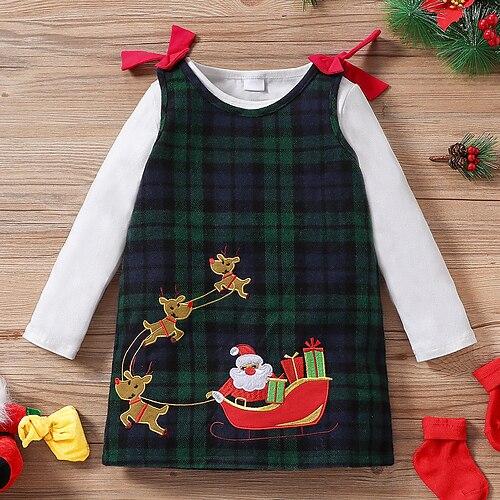 Kids Girls' Christmas SkirtSet Clothing Set 2 Pieces Long Sleeve Green Santa Claus Street Vacation Active Sweet 2-8 Years
Kids Girls' Christmas SkirtSet Clothing Set 2 Pieces Long Sleeve Green Santa Claus Street Vacation Active Sweet 2-8 Years