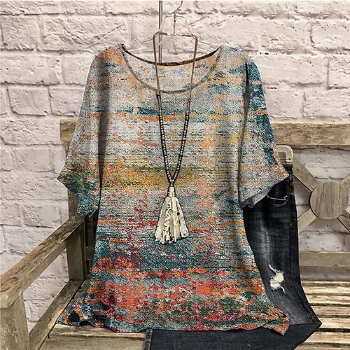 Women's Plus Size Tops Blouse T shirt Tee Graphic Print Half Sleeve Crewneck Vintage Casual Daily Going out Polyester Fall Winter Green
Women's Plus Size Tops Blouse T shirt Tee Graphic Print Half Sleeve Crewneck Vintage Casual Daily Going out Polyester Fall Winter Green