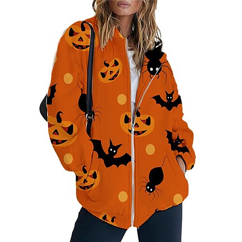 Women's Hoodie Jacket Warm Breathable Outdoor Halloween Daily Wear Going out Zipper Pocket Print Zipper Hoodie Vintage Sports Comfortable Street Style Skull Regular Fit Outerwear Long Sleeve Winter
Women's Hoodie Jacket Warm Breathable Outdoor Halloween Daily Wear Going out Zipper Pocket Print Zipper Hoodie Vintage Sports Comfortable Street Style Skull Regular Fit Outerwear Long Sleeve Winter