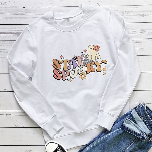 Women's Plus Size Tops Pullover Sweatshirt Hoodie Sweatshirt Skull Letter Print Long Sleeve Crewneck Casual Festival Halloween Going out Polyester Fall Winter Green Pink
Women's Plus Size Tops Pullover Sweatshirt Hoodie Sweatshirt Skull Letter Print Long Sleeve Crewneck Casual Festival Halloween Going out Polyester Fall Winter Green Pink