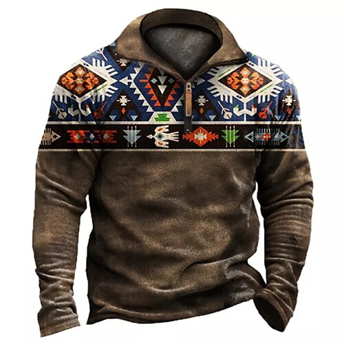 Men's Unisex Zip Up Sweatshirt Pullover Coffee Half Zip Tribal Graphic Prints Zipper Print Daily Sports 3D Print Designer Casual Big and Tall Spring & Fall Clothing Apparel Hoodies Sweatshirts Long
Men's Unisex Zip Up Sweatshirt Pullover Coffee Half Zip Tribal Graphic Prints Zipper Print Daily Sports 3D Print Designer Casual Big and Tall Spring & Fall Clothing Apparel Hoodies Sweatshirts Long
