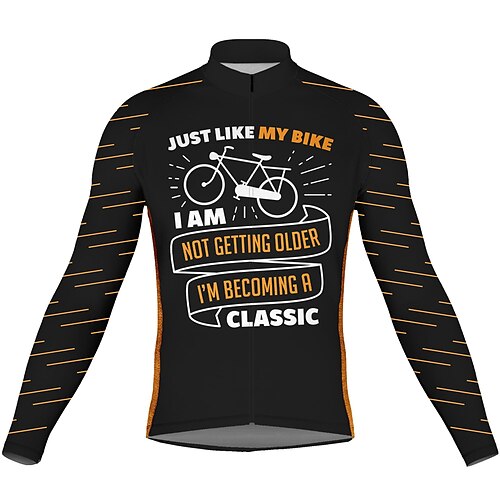 21Grams Men's Cycling Jersey Long Sleeve Bike Top with 3 Rear Pockets Mountain Bike MTB Road Bike Cycling Breathable Quick Dry Moisture Wicking Reflective Strips Black Graphic Polyester Spandex Sports
21Grams Men's Cycling Jersey Long Sleeve Bike Top with 3 Rear Pockets Mountain Bike MTB Road Bike Cycling Breathable Quick Dry Moisture Wicking Reflective Strips Black Graphic Polyester Spandex Sports