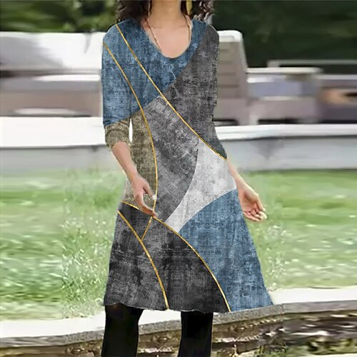 Women's Casual Dress T Shirt Dress Tee Dress Short Mini Dress Blue Long Sleeve Geometric Color Block Pocket Print Fall Winter V Neck Vacation Casual 2022 S M L XL XXL 3XL
Women's Casual Dress T Shirt Dress Tee Dress Short Mini Dress Blue Long Sleeve Geometric Color Block Pocket Print Fall Winter V Neck Vacation Casual 2022 S M L XL XXL 3XL