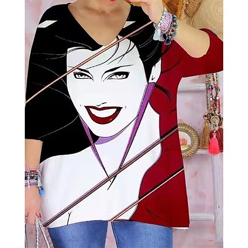 Women's Plus Size Tops T shirt Tee Graphic Animal Print 3/4 Length Sleeve V Neck Casual Festival Daily Vacation Polyester Fall Winter Green Black / Cat
Women's Plus Size Tops T shirt Tee Graphic Animal Print 3/4 Length Sleeve V Neck Casual Festival Daily Vacation Polyester Fall Winter Green Black / Cat