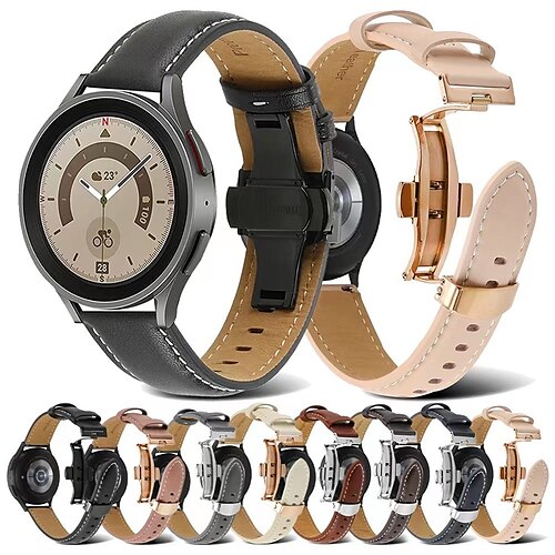 1 pcs Smart Watch Band for Samsung Galaxy Watch 5 40/44MM Watch 5 Pro 45MM 20mm Genuine Leather Smartwatch Strap Luxury Adjustable Breathable Leather Loop Replacement Wristband
1 pcs Smart Watch Band for Samsung Galaxy Watch 5 40/44MM Watch 5 Pro 45MM 20mm Genuine Leather Smartwatch Strap Luxury Adjustable Breathable Leather Loop Replacement Wristband