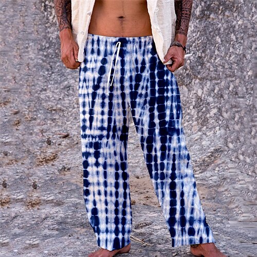 Men's Trousers Beach Pants Pocket Drawstring Elastic Waist Graphic Prints Comfort Breathable Casual Daily Holiday Streetwear Designer Blue / Elasticity
Men's Trousers Beach Pants Pocket Drawstring Elastic Waist Graphic Prints Comfort Breathable Casual Daily Holiday Streetwear Designer Blue / Elasticity