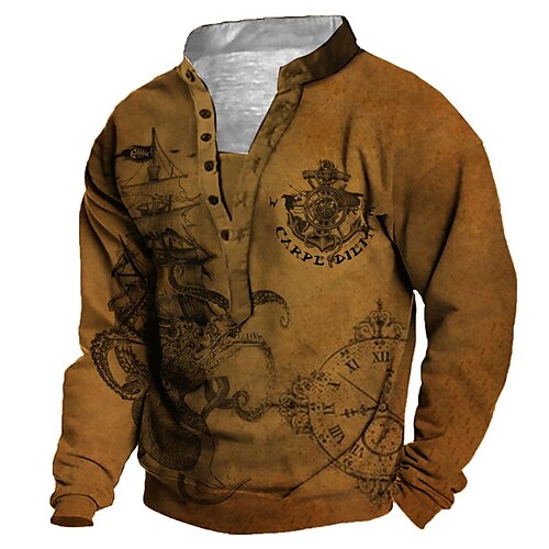 Men's Unisex Sweatshirt Pullover Button Up Hoodie Brown Standing Collar Graphic Prints Boat Print Casual Daily Sports 3D Print Streetwear Designer Casual Spring & Fall Clothing Apparel Hoodies
Men's Unisex Sweatshirt Pullover Button Up Hoodie Brown Standing Collar Graphic Prints Boat Print Casual Daily Sports 3D Print Streetwear Designer Casual Spring & Fall Clothing Apparel Hoodies