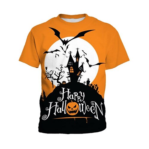 Kids Boys Halloween T shirt Tee Short Sleeve 3D Print Graphic Halloween pattern Crewneck Orange Children Tops Fall Winter Cool Party Outdoor Halloween Regular Fit 4-12 Years
Kids Boys Halloween T shirt Tee Short Sleeve 3D Print Graphic Halloween pattern Crewneck Orange Children Tops Fall Winter Cool Party Outdoor Halloween Regular Fit 4-12 Years