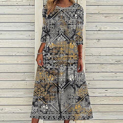 Women's Casual Dress Shift Dress Long Dress Maxi Dress Black 3/4 Length Sleeve Floral Ruched Winter Fall Autumn 2022 S M L XL XXL 3XL
Women's Casual Dress Shift Dress Long Dress Maxi Dress Black 3/4 Length Sleeve Floral Ruched Winter Fall Autumn 2022 S M L XL XXL 3XL