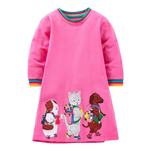 Kids Girls' Dress Animal Dress School Cotton Long Sleeve Cute Dress 2-8 Years Winter Pink
Kids Girls' Dress Animal Dress School Cotton Long Sleeve Cute Dress 2-8 Years Winter Pink