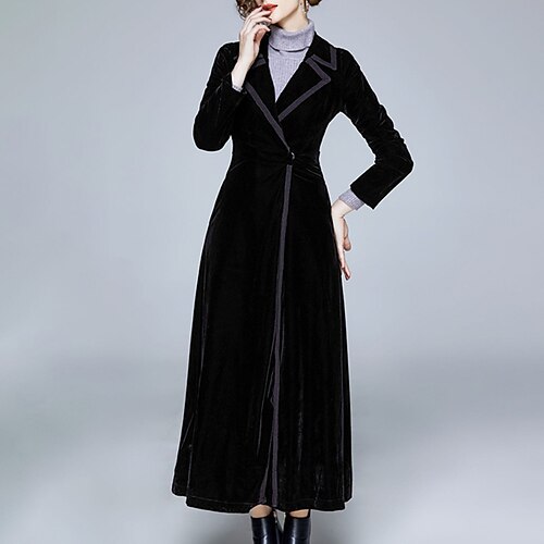 Women's Winter Coat Windproof Warm Outdoor Street Daily Vacation Button Pocket Single Breasted Turndown Fashion Casual Street Style Solid Color Regular Fit Outerwear Long Sleeve Winter Fall Black
Women's Winter Coat Windproof Warm Outdoor Street Daily Vacation Button Pocket Single Breasted Turndown Fashion Casual Street Style Solid Color Regular Fit Outerwear Long Sleeve Winter Fall Black