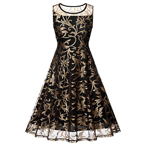 Women's Swing Dress Vintage Dress Knee Length Dress Black Red Sleeveless Print Patchwork Print Spring Summer Crew Neck Vintage Stylish 1950s 2022 S M L XL 2XL
Women's Swing Dress Vintage Dress Knee Length Dress Black Red Sleeveless Print Patchwork Print Spring Summer Crew Neck Vintage Stylish 1950s 2022 S M L XL 2XL