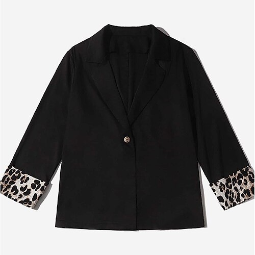 Women's Plus Size Blazer Splice Leopard Formal Office Long Sleeve Notch Regular Fall Winter Black L XL XXL 3XL 4XL
Women's Plus Size Blazer Splice Leopard Formal Office Long Sleeve Notch Regular Fall Winter Black L XL XXL 3XL 4XL