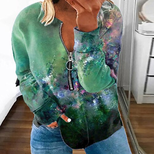 Women's Plus Size Tops Pullover Sweatshirt Hoodie Sweatshirt Floral Zipper Print Long Sleeve Round Neck Casual Daily Vacation Polyester Fall Winter Green
Women's Plus Size Tops Pullover Sweatshirt Hoodie Sweatshirt Floral Zipper Print Long Sleeve Round Neck Casual Daily Vacation Polyester Fall Winter Green