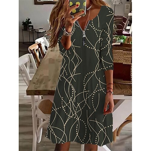 Women's Casual Dress Brown Navy Blue Gray Long Sleeve Geometric Zipper Winter Fall Autumn V Neck Winter Dress Fall Dress 2022 S M L XL 2XL 3XL 4XL 5XL 6XL
Women's Casual Dress Brown Navy Blue Gray Long Sleeve Geometric Zipper Winter Fall Autumn V Neck Winter Dress Fall Dress 2022 S M L XL 2XL 3XL 4XL 5XL 6XL
