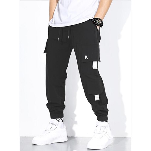 Men's Joggers Trousers Casual Pants Drawstring Multiple Pockets Solid Color Full Length Daily Fashion Casual / Sporty Black
Men's Joggers Trousers Casual Pants Drawstring Multiple Pockets Solid Color Full Length Daily Fashion Casual / Sporty Black