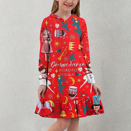 Kids Girls' The Nutcracker Dress Cartoon Letter A Line Dress Daily Vacation Ruffle Print Red Above Knee Long Sleeve Vacation Cute Dresses Fall Winter Regular Fit 3-12 Years
Kids Girls' The Nutcracker Dress Cartoon Letter A Line Dress Daily Vacation Ruffle Print Red Above Knee Long Sleeve Vacation Cute Dresses Fall Winter Regular Fit 3-12 Years