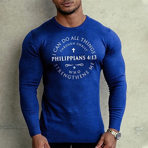 Men's T shirt Tee Graphic Letter Crew Neck Blue Print Street Sports Long Sleeve Print Clothing Apparel Fashion Designer Casual Comfortable
Men's T shirt Tee Graphic Letter Crew Neck Blue Print Street Sports Long Sleeve Print Clothing Apparel Fashion Designer Casual Comfortable