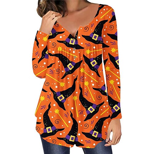 Women's T Shirt Dress Tee Dress Shift Dress Short Mini Dress Black Purple Yellow Khaki Orange Long Sleeve Pumpkin Spider Bat Print Fall Winter Round Neck Casual 2022 S M L XL XXL / Cotton
Women's T Shirt Dress Tee Dress Shift Dress Short Mini Dress Black Purple Yellow Khaki Orange Long Sleeve Pumpkin Spider Bat Print Fall Winter Round Neck Casual 2022 S M L XL XXL / Cotton