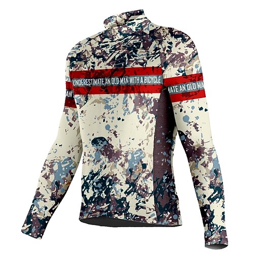 21Grams Men's Cycling Jersey Long Sleeve Bike Jersey Top with 3 Rear Pockets Mountain Bike MTB Road Bike Cycling Breathable Quick Dry Moisture Wicking Reflective Strips White Graffiti Spandex Sports
21Grams Men's Cycling Jersey Long Sleeve Bike Jersey Top with 3 Rear Pockets Mountain Bike MTB Road Bike Cycling Breathable Quick Dry Moisture Wicking Reflective Strips White Graffiti Spandex Sports