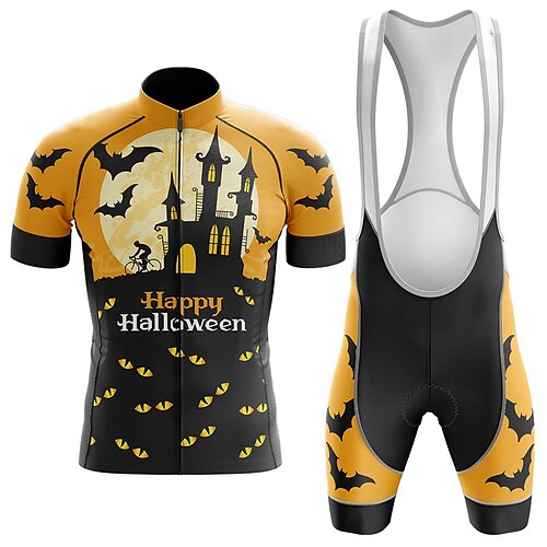 21Grams Men's Cycling Jersey with Bib Shorts Short Sleeve Mountain Bike MTB Road Bike Cycling Yellow Graphic Halloween Bike Clothing Suit 3D Pad Breathable Quick Dry Moisture Wicking Back Pocket
21Grams Men's Cycling Jersey with Bib Shorts Short Sleeve Mountain Bike MTB Road Bike Cycling Yellow Graphic Halloween Bike Clothing Suit 3D Pad Breathable Quick Dry Moisture Wicking Back Pocket