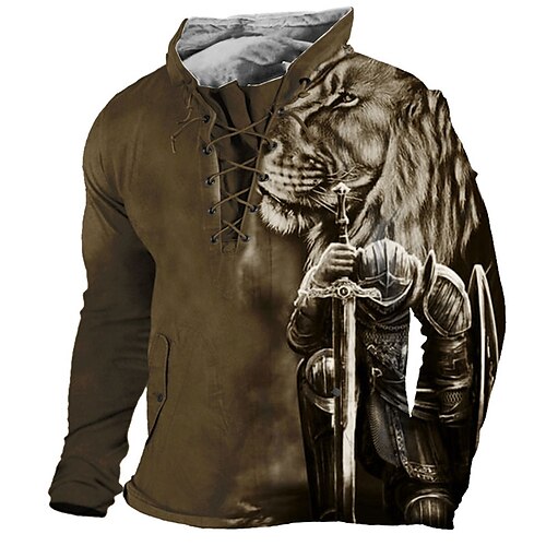 Men's Unisex Pullover Hoodie Sweatshirt Brown Black Hooded Lion Graphic Prints Lace up Pocket Print Daily Sports 3D Print Streetwear Designer Casual Spring & Fall Clothing Apparel Hoodies
Men's Unisex Pullover Hoodie Sweatshirt Brown Black Hooded Lion Graphic Prints Lace up Pocket Print Daily Sports 3D Print Streetwear Designer Casual Spring & Fall Clothing Apparel Hoodies