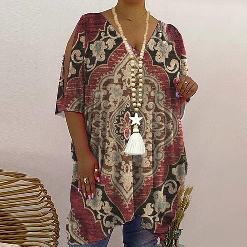 Women's Plus Size Tops T shirt Tee Leopard Skull Print Half Sleeve V Neck Casual Festival Halloween Halloween Daily Cotton Spandex Jersey Fall Winter Black Wine
Women's Plus Size Tops T shirt Tee Leopard Skull Print Half Sleeve V Neck Casual Festival Halloween Halloween Daily Cotton Spandex Jersey Fall Winter Black Wine