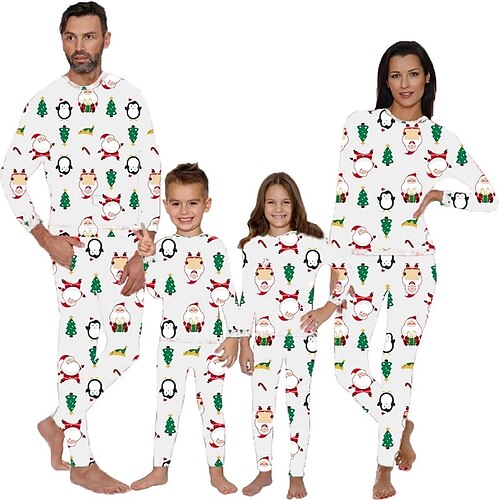 Christmas Pajamas Family Set Ugly Santa Claus Christmas Tree Home White Long Sleeve Mom Dad and Me Daily Matching Outfits
Christmas Pajamas Family Set Ugly Santa Claus Christmas Tree Home White Long Sleeve Mom Dad and Me Daily Matching Outfits