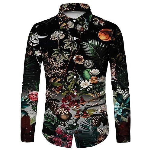 Men's Shirt Graphic Shirt Floral Turndown Black 3D Print Outdoor Street Button-Down Print Clothing Apparel Fashion Designer Casual Breathable / Long Sleeve / Long Sleeve
Men's Shirt Graphic Shirt Floral Turndown Black 3D Print Outdoor Street Button-Down Print Clothing Apparel Fashion Designer Casual Breathable / Long Sleeve / Long Sleeve