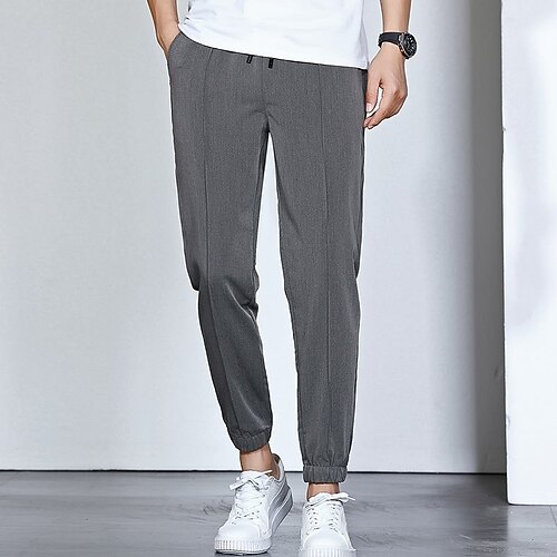 Men's Joggers Trousers Work Pants Casual Pants Pocket Drawstring Elastic Waist Solid Colored Comfort Soft Daily Holiday Streetwear Streetwear Casual Black Gray Micro-elastic / Spring / Elasticity
Men's Joggers Trousers Work Pants Casual Pants Pocket Drawstring Elastic Waist Solid Colored Comfort Soft Daily Holiday Streetwear Streetwear Casual Black Gray Micro-elastic / Spring / Elasticity