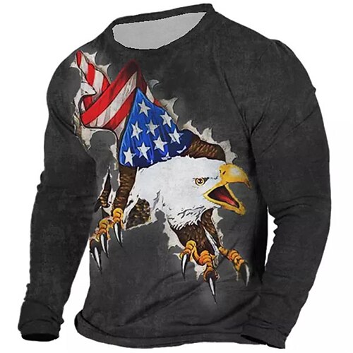 Herren Unisex T Shirt Grafik-Drucke Adler Nationalflagge Rundhalsausschnitt Schwarz 3D-Druck Outdoor Strasse Langarm Bedruckt Bekleidung Basic Sport Designer Casual
Herren Unisex T Shirt Grafik-Drucke Adler Nationalflagge Rundhalsausschnitt Schwarz 3D-Druck Outdoor Strasse Langarm Bedruckt Bekleidung Basic Sport Designer Casual