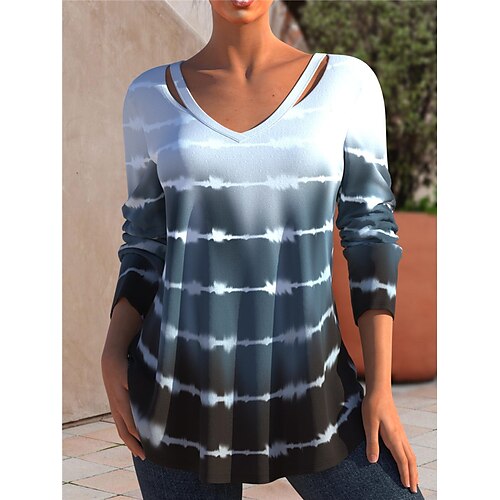 Women's Blouse Shirt White Navy Blue Floral Striped Print 3/4 Length Sleeve Holiday Weekend Streetwear V Neck Long Floral S / 3D Print
Women's Blouse Shirt White Navy Blue Floral Striped Print 3/4 Length Sleeve Holiday Weekend Streetwear V Neck Long Floral S / 3D Print