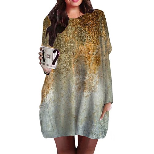 Women's Plus Size Casual Dress Floral Round Neck Long Sleeve Fall Winter Casual Short Mini Dress Causal Daily Dress
Women's Plus Size Casual Dress Floral Round Neck Long Sleeve Fall Winter Casual Short Mini Dress Causal Daily Dress