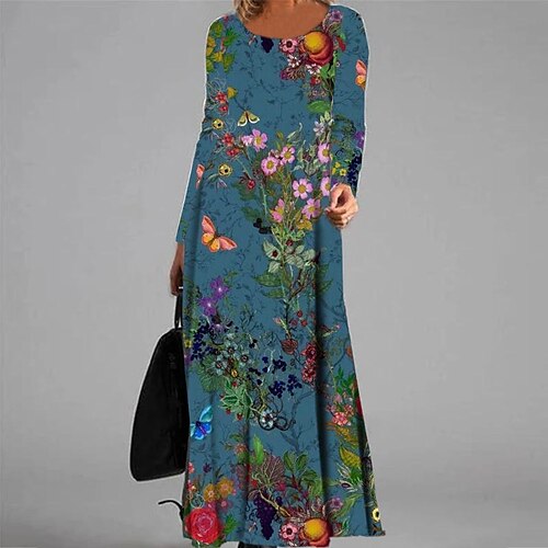 Women's Casual Dress A Line Dress Maxi long Dress Blue Long Sleeve Floral Pocket Print Fall Winter V Neck Vacation Casual 2022 S M L XL XXL 3XL
Women's Casual Dress A Line Dress Maxi long Dress Blue Long Sleeve Floral Pocket Print Fall Winter V Neck Vacation Casual 2022 S M L XL XXL 3XL