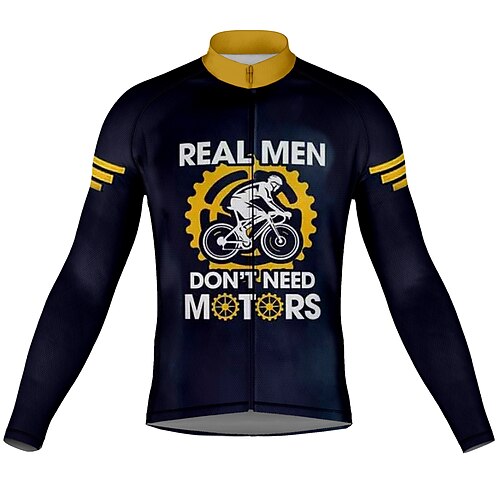 21Grams Men's Cycling Jersey Long Sleeve Bike Top with 3 Rear Pockets Mountain Bike MTB Road Bike Cycling Breathable Quick Dry Moisture Wicking Reflective Strips Black Gear Polyester Spandex Sports
21Grams Men's Cycling Jersey Long Sleeve Bike Top with 3 Rear Pockets Mountain Bike MTB Road Bike Cycling Breathable Quick Dry Moisture Wicking Reflective Strips Black Gear Polyester Spandex Sports