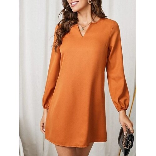 Women's Casual Dress T Shirt Dress Tee Dress Shift Dress Dark Green Orange Long Sleeve Pure Color Patchwork Winter Fall Autumn V Neck Fashion Winter Dress Fall Dress Loose Fit 2022 XS S M L
Women's Casual Dress T Shirt Dress Tee Dress Shift Dress Dark Green Orange Long Sleeve Pure Color Patchwork Winter Fall Autumn V Neck Fashion Winter Dress Fall Dress Loose Fit 2022 XS S M L
