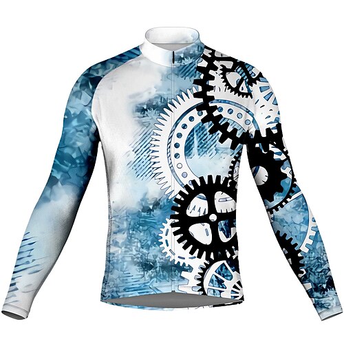 21Grams Men's Cycling Jersey Long Sleeve Bike Top with 3 Rear Pockets Mountain Bike MTB Road Bike Cycling Breathable Quick Dry Moisture Wicking Reflective Strips Blue Gear Polyester Spandex Sports
21Grams Men's Cycling Jersey Long Sleeve Bike Top with 3 Rear Pockets Mountain Bike MTB Road Bike Cycling Breathable Quick Dry Moisture Wicking Reflective Strips Blue Gear Polyester Spandex Sports