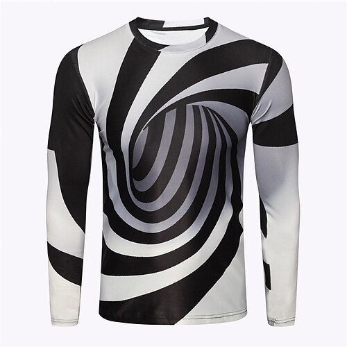 Men's Unisex T shirt Tee Optical Illusion Graphic Prints Spiral Stripe Crew Neck Black Long Sleeve 3D Print Outdoor Street Print Tops Basic Sports Designer Casual
Men's Unisex T shirt Tee Optical Illusion Graphic Prints Spiral Stripe Crew Neck Black Long Sleeve 3D Print Outdoor Street Print Tops Basic Sports Designer Casual