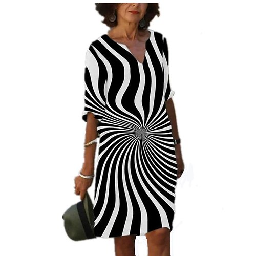 Women's Shift Dress Knee Length Dress Black Short Sleeve Print Print Fall Winter V Neck Stylish Modern 2022 S M L XL 2XL 3XL
Women's Shift Dress Knee Length Dress Black Short Sleeve Print Print Fall Winter V Neck Stylish Modern 2022 S M L XL 2XL 3XL