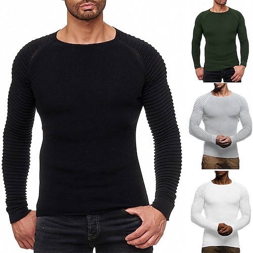 Men's Sweater Pullover Sweater Jumper Ribbed Knit Cropped Knitted Solid Color Crew Neck Basic Stylish Outdoor Daily Clothing Apparel Winter Fall Black Army Green M L XL
Men's Sweater Pullover Sweater Jumper Ribbed Knit Cropped Knitted Solid Color Crew Neck Basic Stylish Outdoor Daily Clothing Apparel Winter Fall Black Army Green M L XL