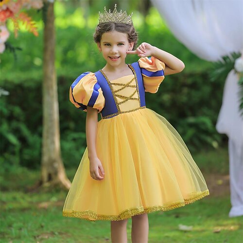 Kids Girls' Dress Color Block A Line Dress Knee-length Dress Party Puff Sleeve Short Sleeve Cute Dress 3-10 Years Purple Yellow Red
Kids Girls' Dress Color Block A Line Dress Knee-length Dress Party Puff Sleeve Short Sleeve Cute Dress 3-10 Years Purple Yellow Red