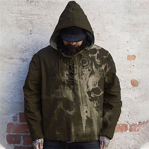 Men's Unisex Pullover Hoodie Sweatshirt Pullover Black Hooded Skull Graphic Prints Lace up Print Casual Daily Sports 3D Print Streetwear Designer Casual Spring & Fall Clothing Apparel Hoodies
Men's Unisex Pullover Hoodie Sweatshirt Pullover Black Hooded Skull Graphic Prints Lace up Print Casual Daily Sports 3D Print Streetwear Designer Casual Spring & Fall Clothing Apparel Hoodies