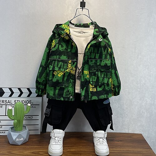 Kids Boys Coat Outerwear Letter Long Sleeve Coat Daily Cotton Active Cool Green Blue Winter Fall 3-10 Years
Kids Boys Coat Outerwear Letter Long Sleeve Coat Daily Cotton Active Cool Green Blue Winter Fall 3-10 Years